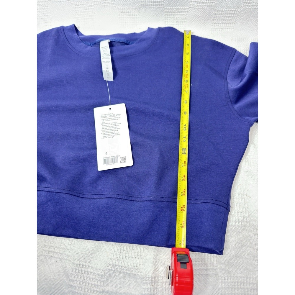 Lululemon Perfectly Oversized Cropped Crew Sweatshirt Size 4 Purplish Blue‎ - Picture 7 of 7